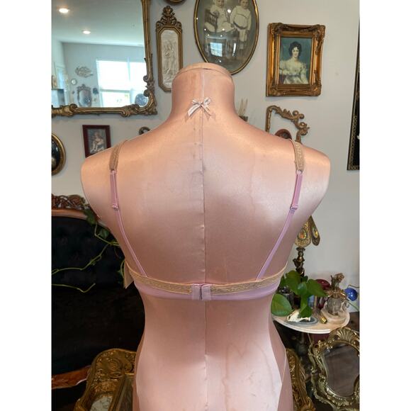 vintage 90s Calvin Klein micro mesh Sheer Underwire Bra lace Size 36B - Picture 3 of 3